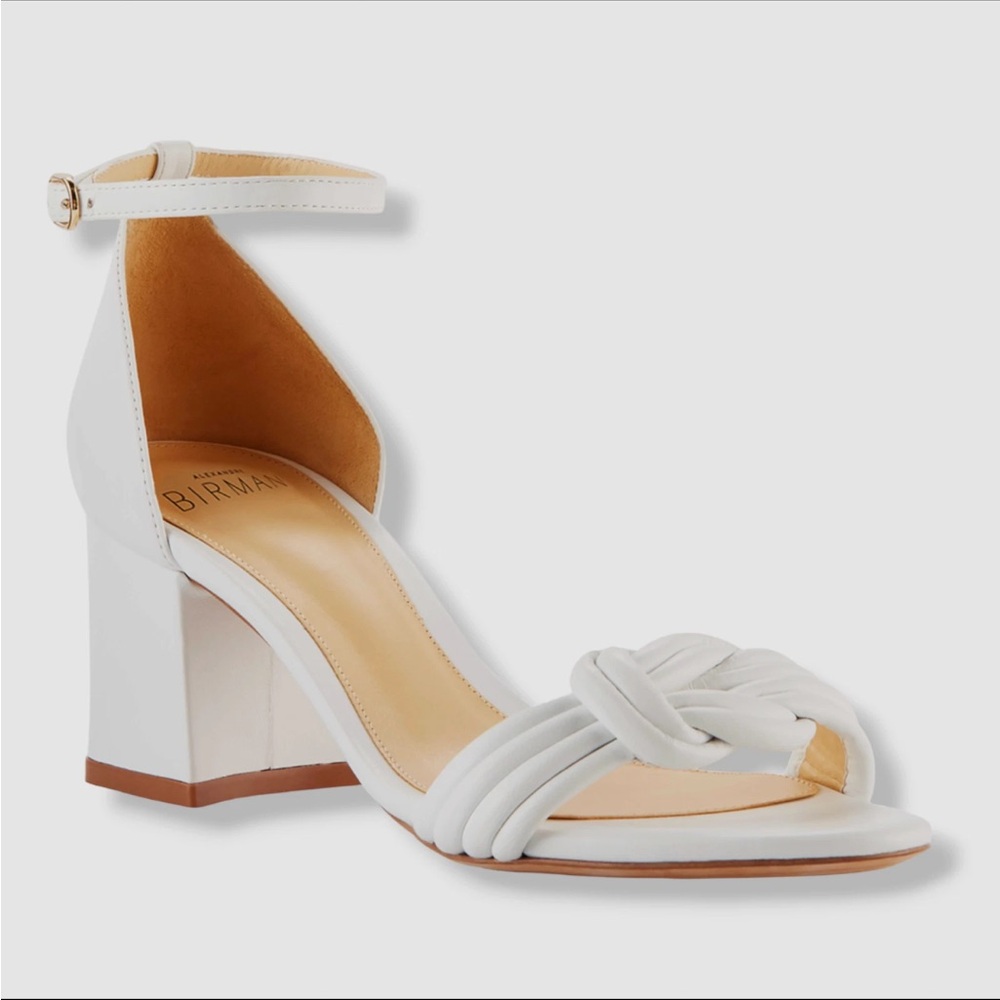 Alexandre Birman Women's White Vicky Leather Sandals Shoes Size EU 39.5/US 9.5
